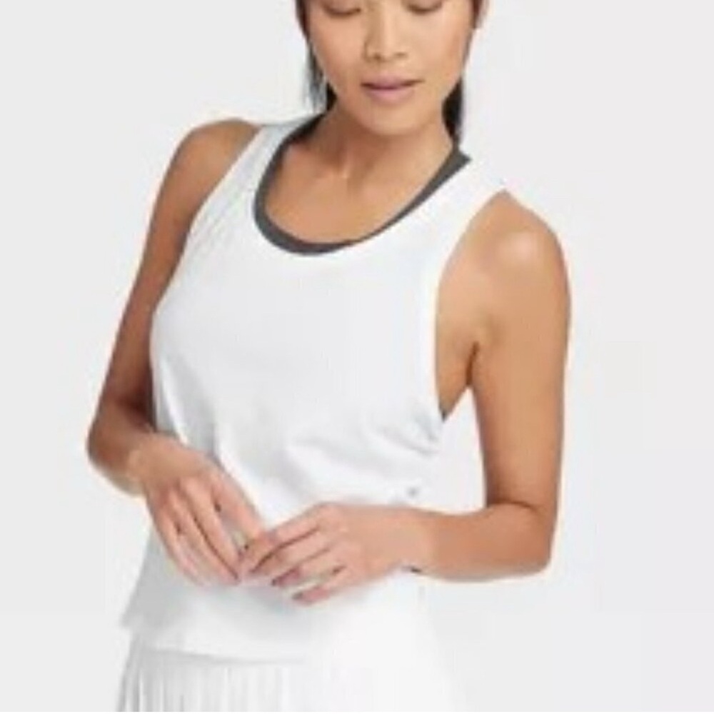 NWT All in Motion Women's Seamless Racerback Tank Top White Size XL